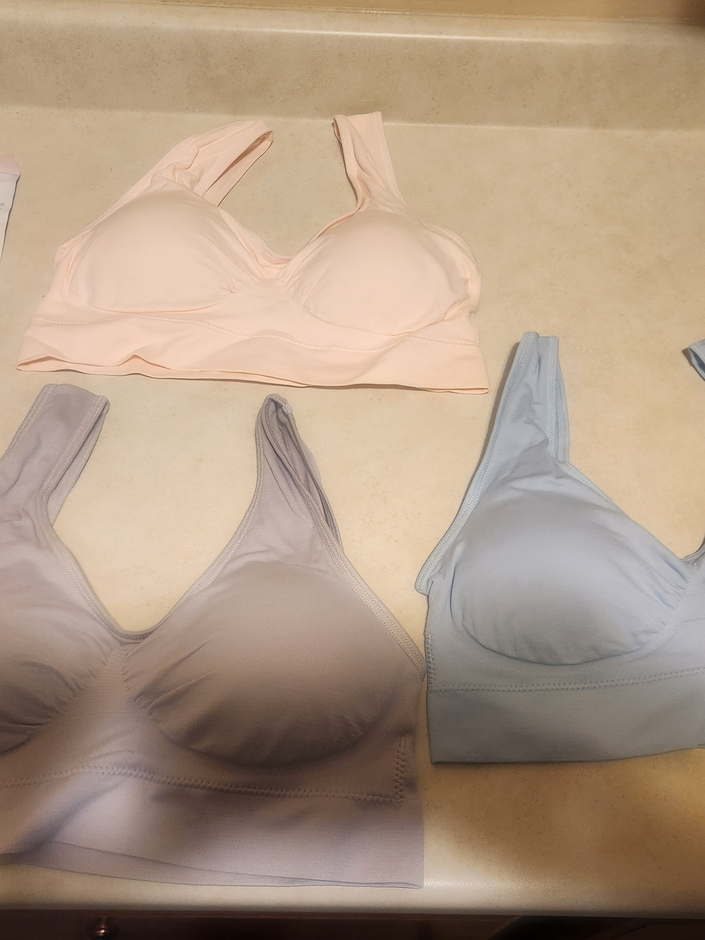 Wireless Padded Bralette - Pastel Pink, Lavender, Pale Blue